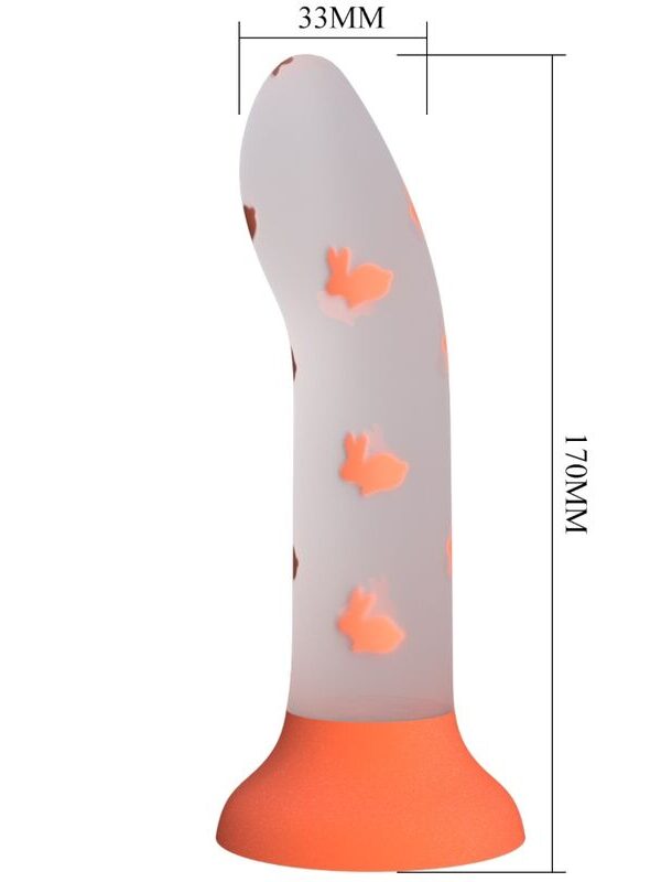 Pretty Love - Magical Nightfall dildo ilma vibratsioonita helendav oranž