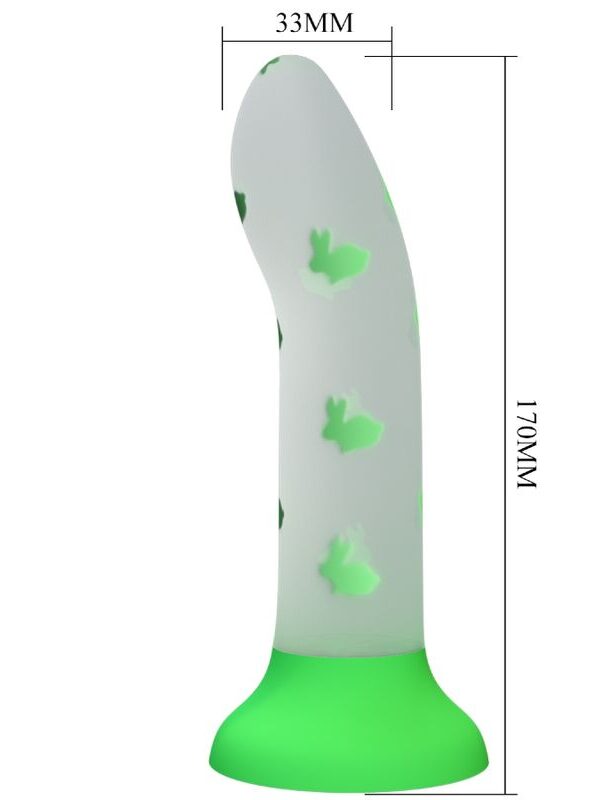 Pretty Love - Magical Nightfall dildo ilma vibratsioonita helendav roheline