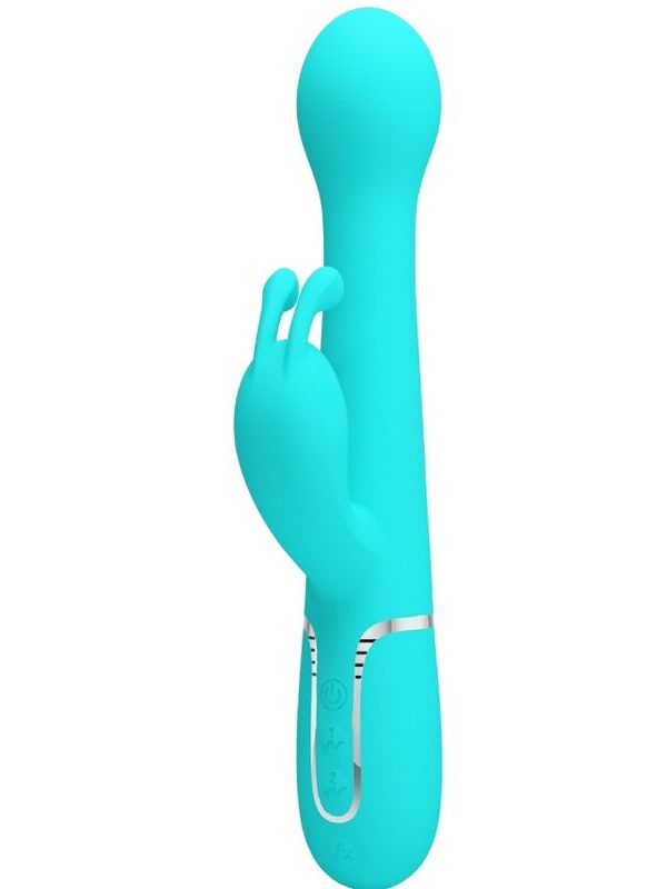 Pretty Love - Dejon rabbit-massaažiseade 3-in-1 multifunktsioon aqua green