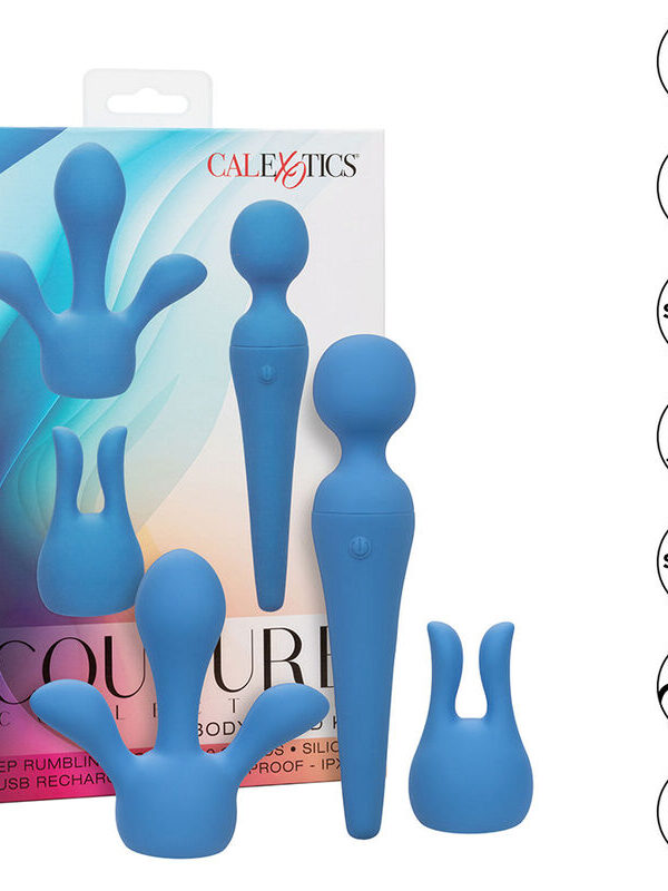 CalExotics - Couture massaažikepi komplekt 10 vibratsioonirežiimiga sinine