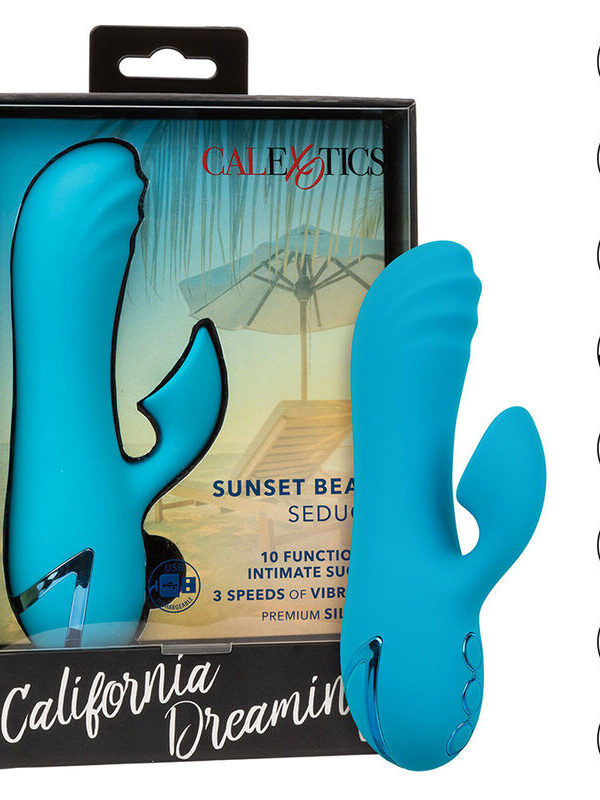 CalExotics - Sun Beach Seducer massaažiseade ja stimulaator 10 funktsiooniga sinine
