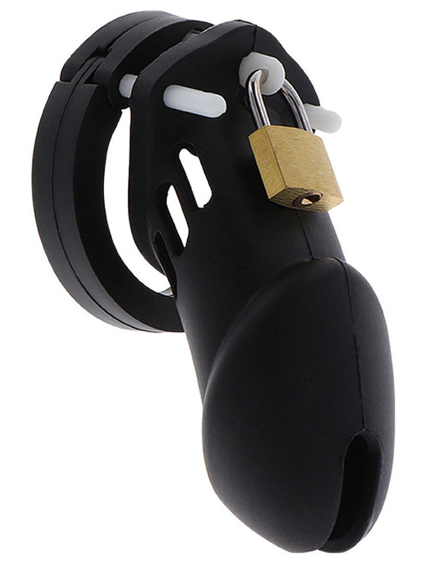 Hidden Desire - Extreme Chastity silikoonist peenisepuur suurus L must