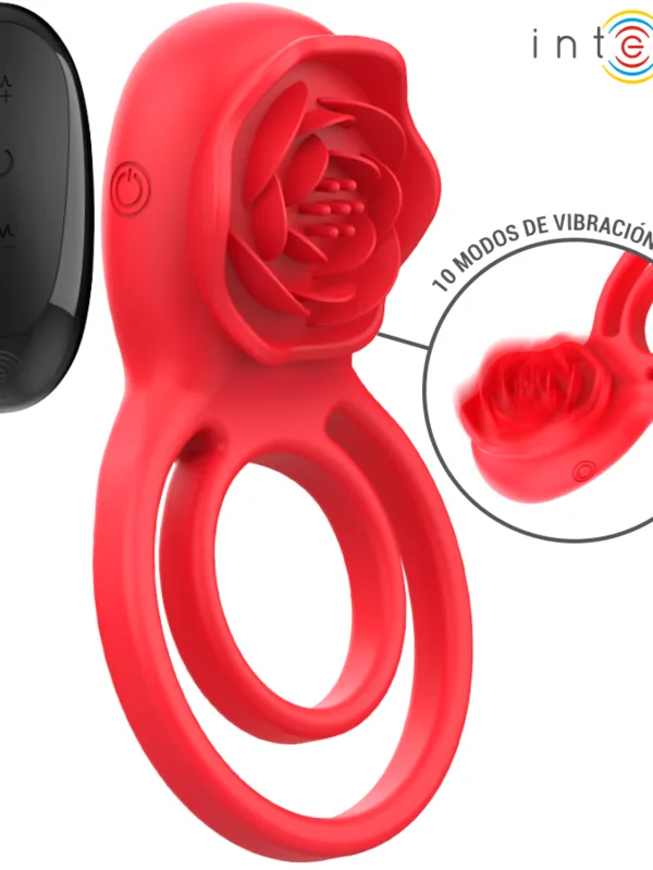 Intense - Gail stimulaator rose 10 vibratsiooniga punane puldiga