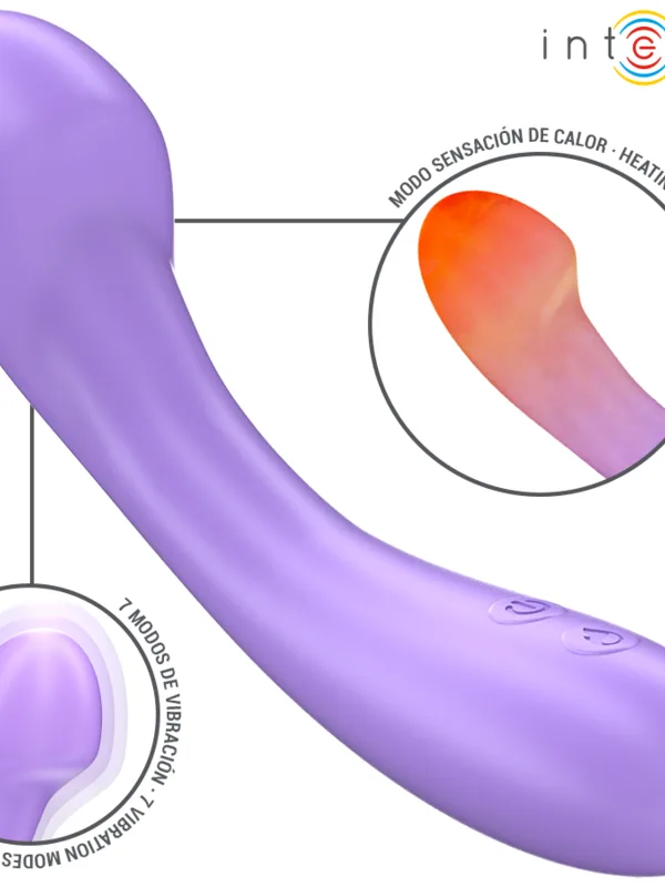 Intense - Becky massaažiseade 19 cm soojendatav 7 vibratsiooniga lilla