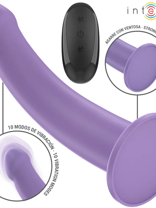 Intense - Eddie massaažiseade 17.5 cm 10 vibratsiooniga lilla puldiga