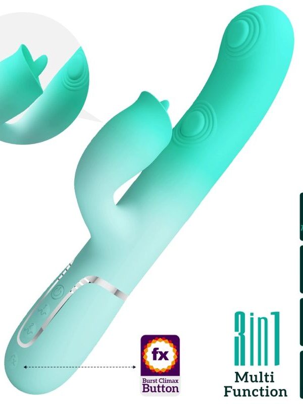 Pretty Love - Gigi multifunktsionaalne rabbit-massaažiseade aqua green