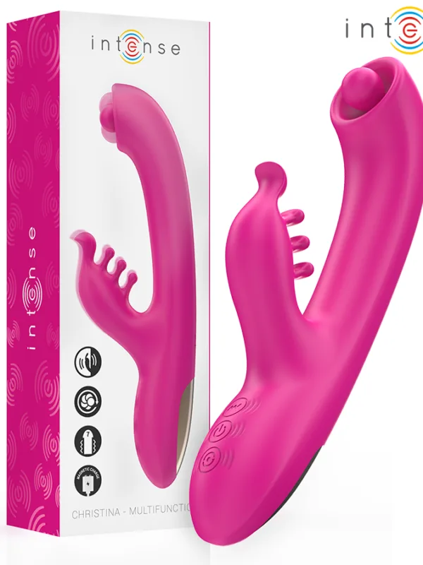 Intense - Christina multifunktsionaalne rabbit-massaažiseade 22.5 cm roosa
