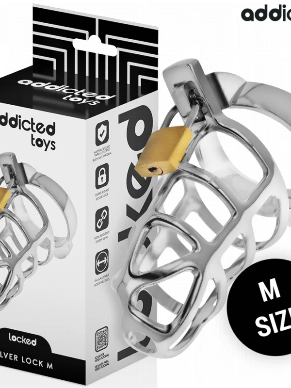 Addicted toys Locked - Silver Lock metallist peenisepuur suurus M