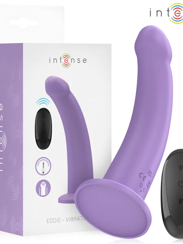 Intense - Eddie massaažiseade 17.5 cm 10 vibratsiooniga lilla puldiga