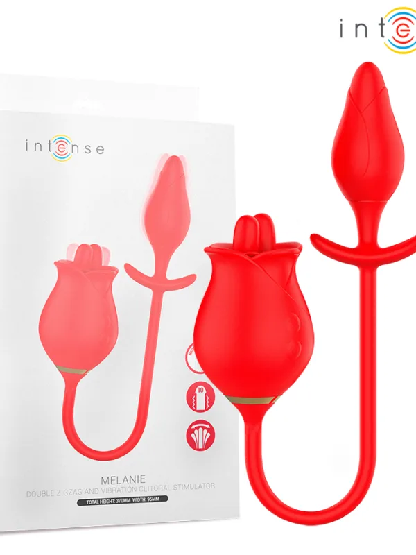 Intense - Melanie topelt kliitori stimulaator siksakilise keelega
