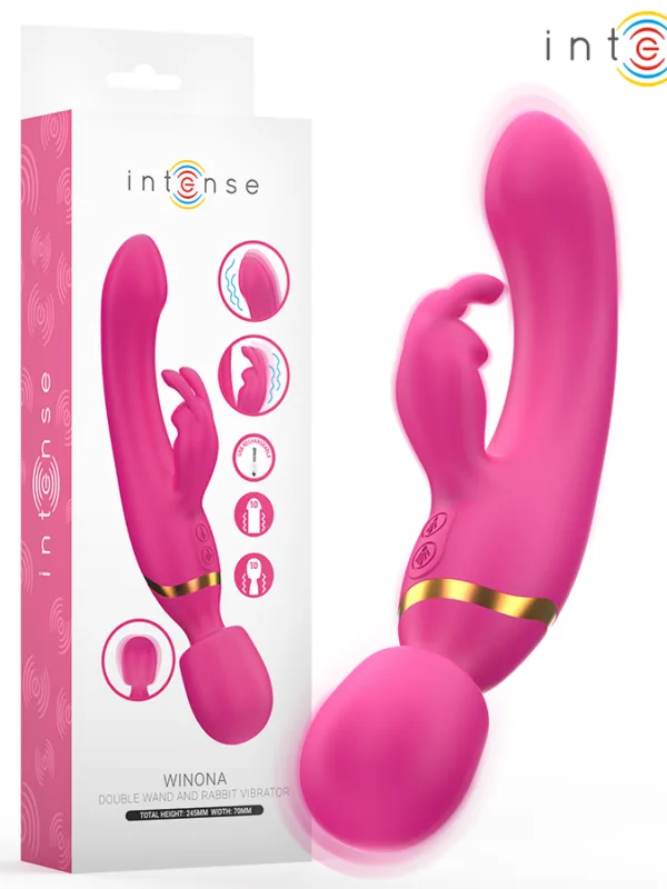 Intense - Winona topeltmassaažiseade rabbiti ja massaažikepi funktsiooniga