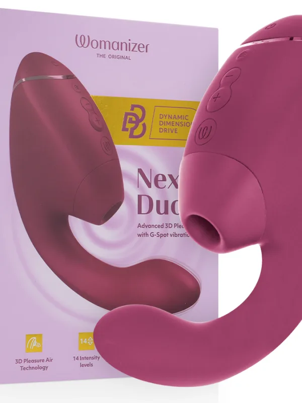 Womanizer - Duo Next topelt kliitori- ja G-punkti stimulaator tuhmunud roosa