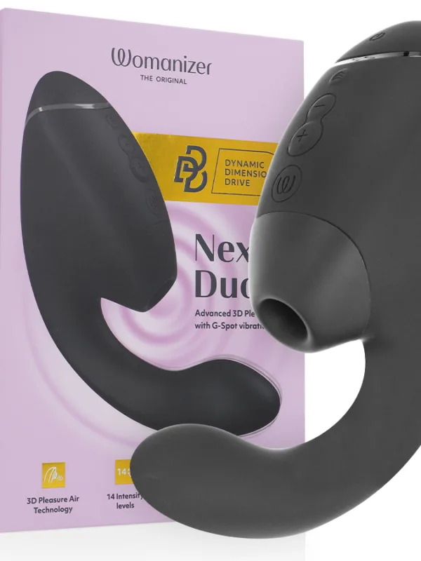 Womanizer - Duo Next topelt kliitori- ja G-punkti stimulaator must