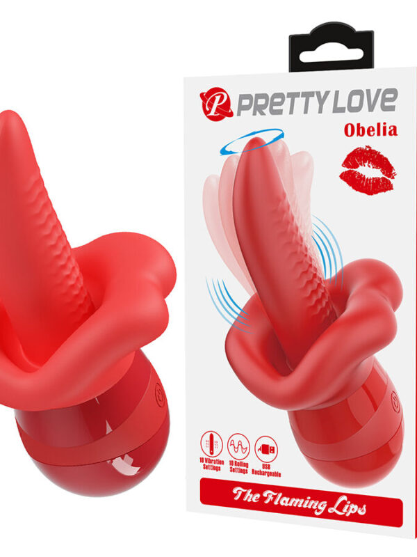 Pretty Love - Obelia masturbaatori keelega massaažiseade orbitaalse liikumisega