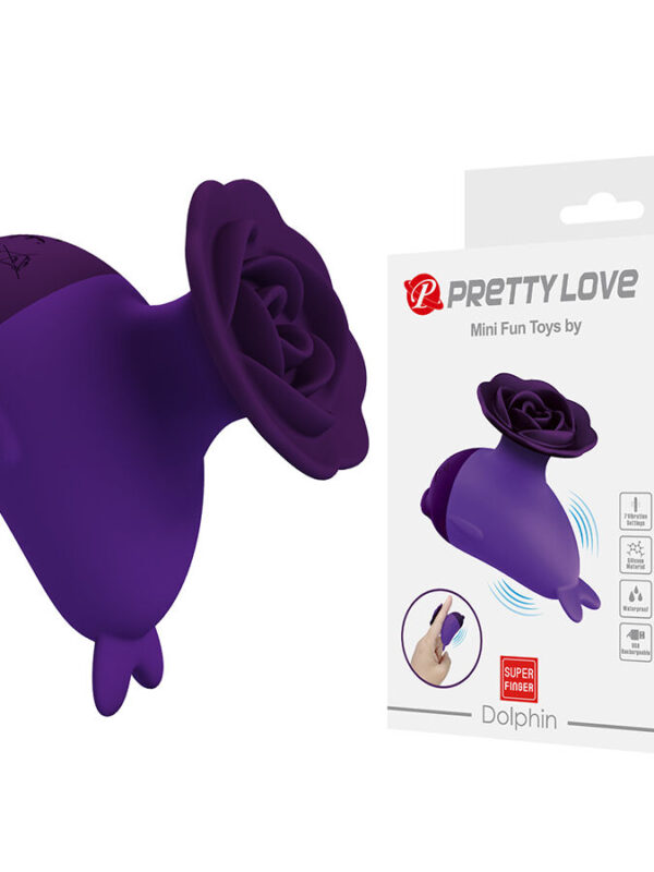 Pretty Love - Dolphin mini massaažiseade klambriga
