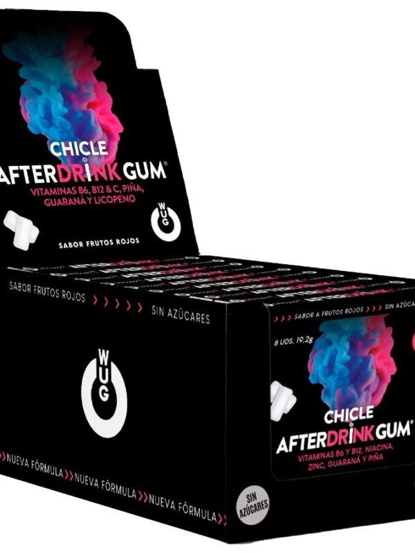 WUG Gum - After Drink pohmelli leevendaja | väljapanek 12 x 8 tk