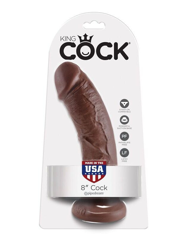 King Cock - 8" dildo pruun 20.3 cm