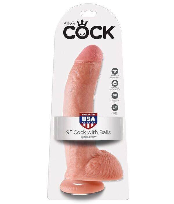 King Cock - 9" dildo munanditega nahatooni 22.9 cm