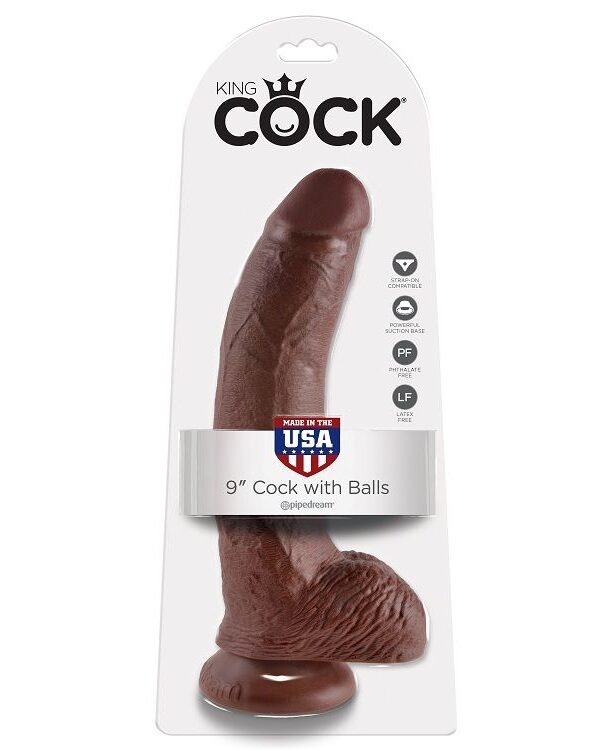 King Cock - 9" dildo munanditega pruun 22.9 cm