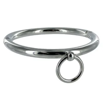 Metal Hard - BDSM kaelarihm rõngaga 18 cm