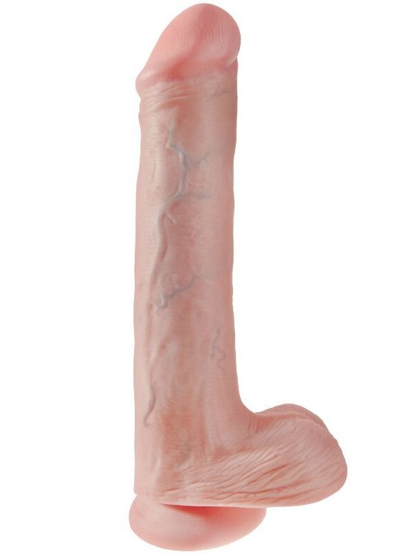 King Cock - Dildo munanditega nahatooni 35.6 cm