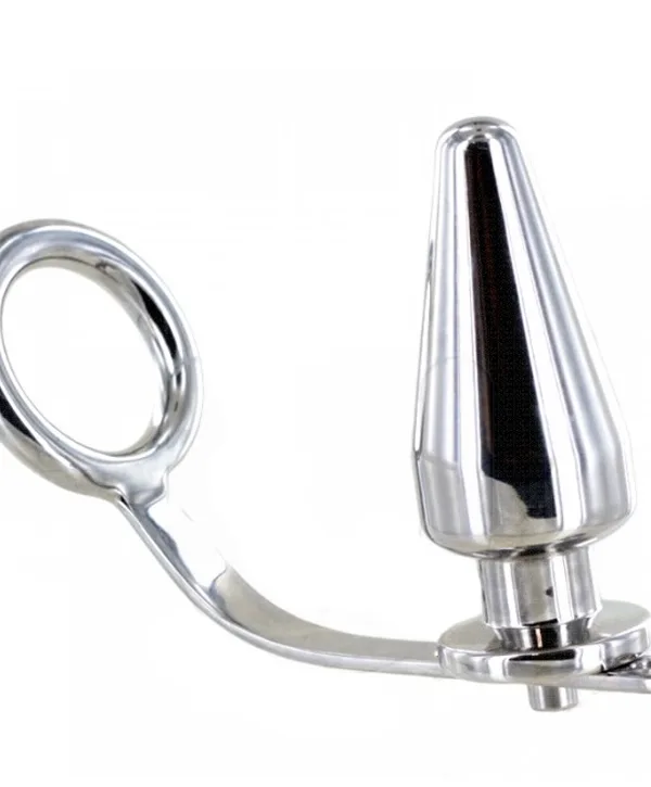 Metal Hard - Terasrõngas anaalpistikuga 5 cm