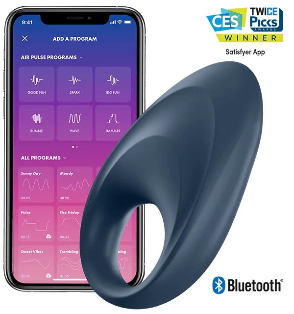 Satisfyer - Mighty One ring-massaažiseade äpiga
