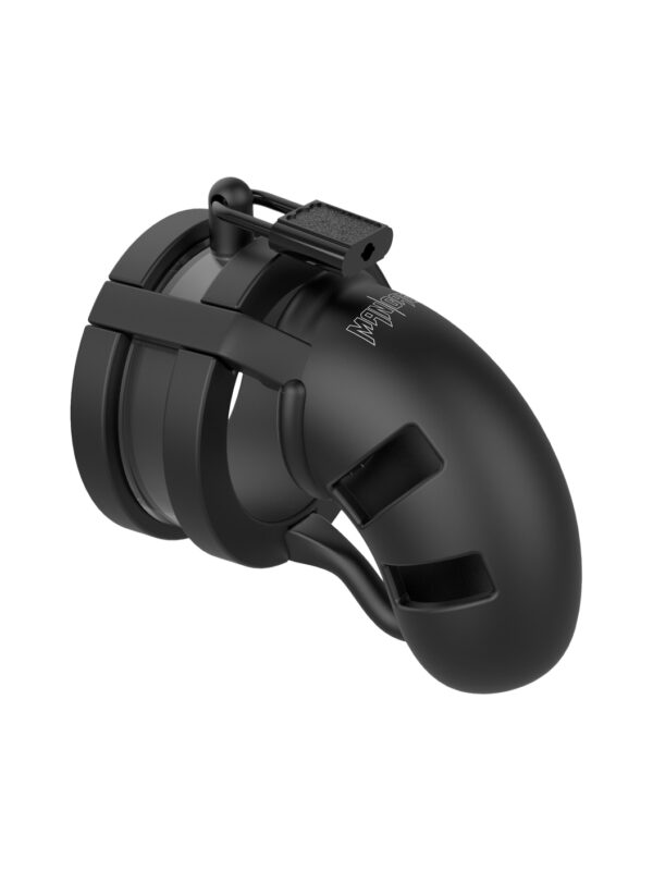 ManCage – Chastity Model 18 Silicone Cage Ballsplitter Black peenisepuur