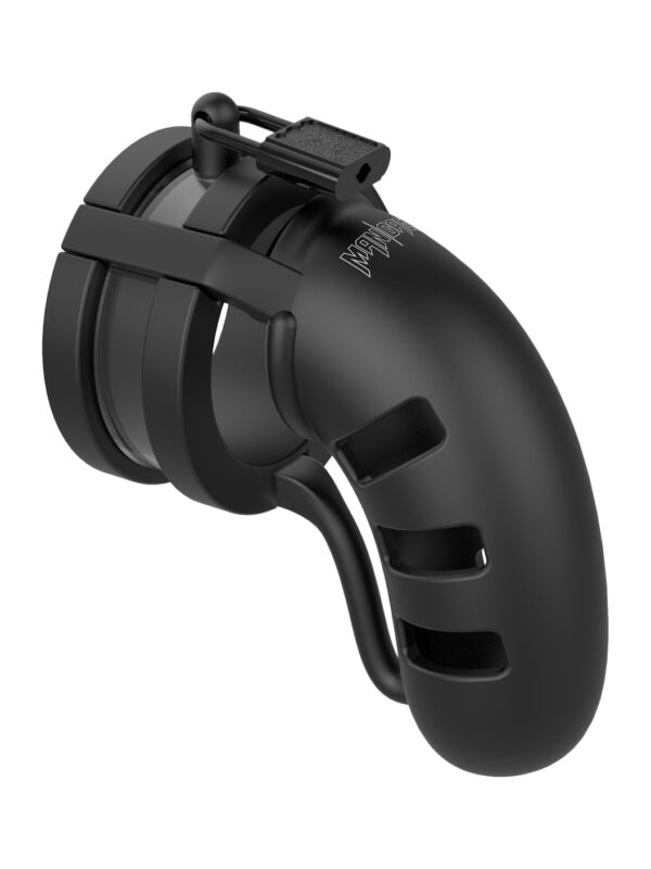 ManCage – Chastity Model 19 Silicone Cage Ballsplitter Black peenisepuur
