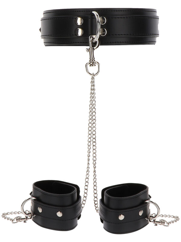 Taboom – Heavy Collar And Wrist Cuffs Black käerauad