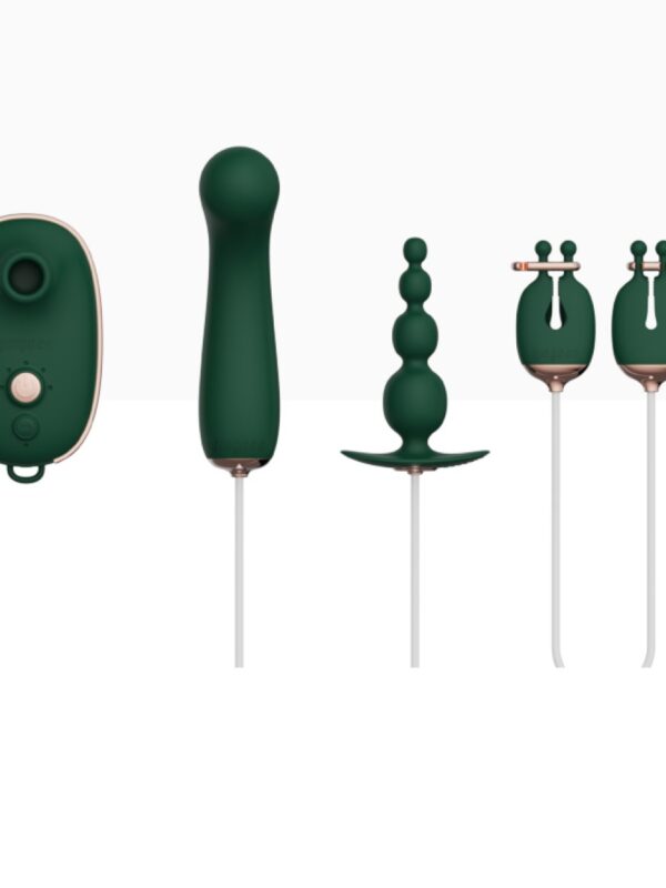 Qingnan – Quartet Set Green BDSM-komplekt