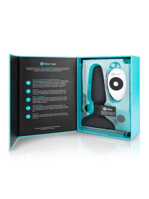 b-Vibe – Rimming Plug 2 Black anaaltropp