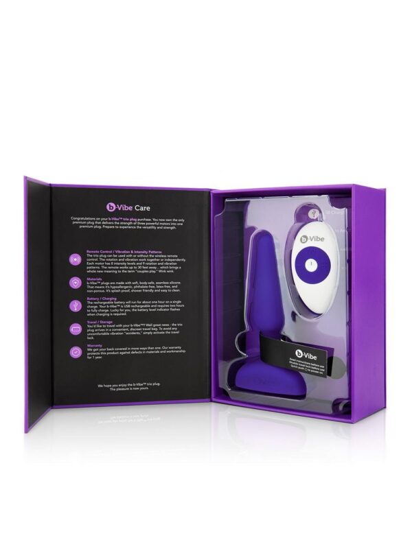 b-Vibe – Trio Plug Purple anaaltropp