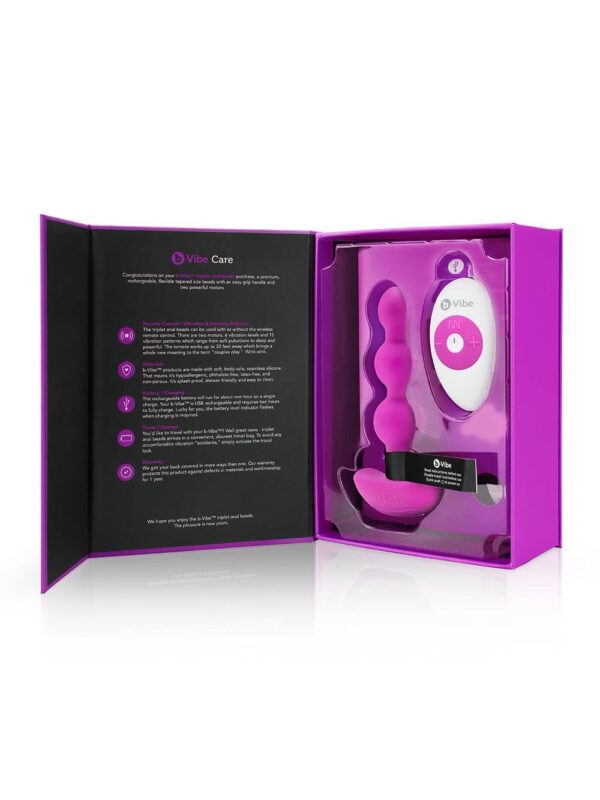 b-Vibe – Triplet Anal Beads Fuchsia anaaltropp