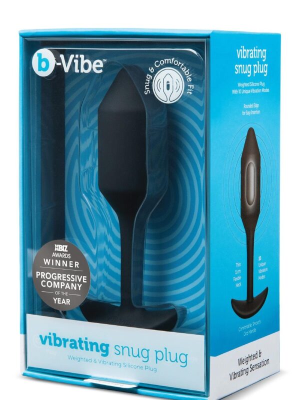 b-Vibe – Vibrating Snug Plug 2 Black anaaltropp