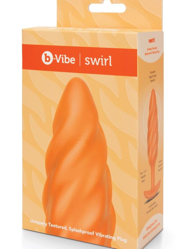 b-Vibe – Swirl Texture Plug Orange anaaltropp