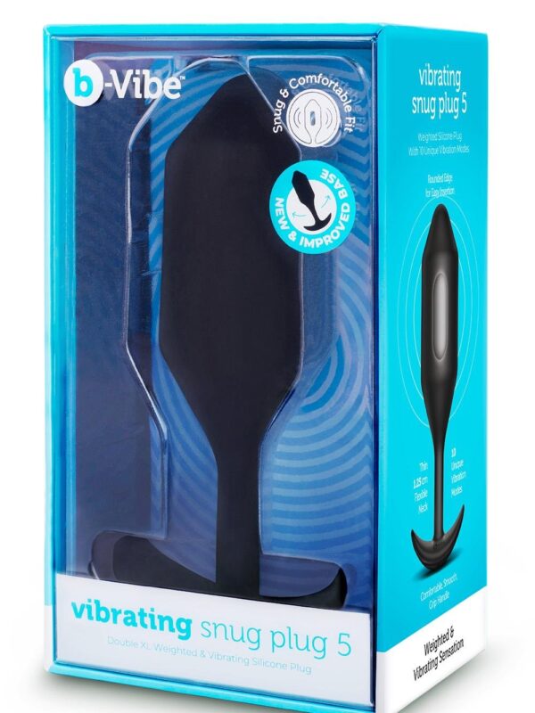 b-Vibe – Vibrating Snug Plug 5 Black anaaltropp