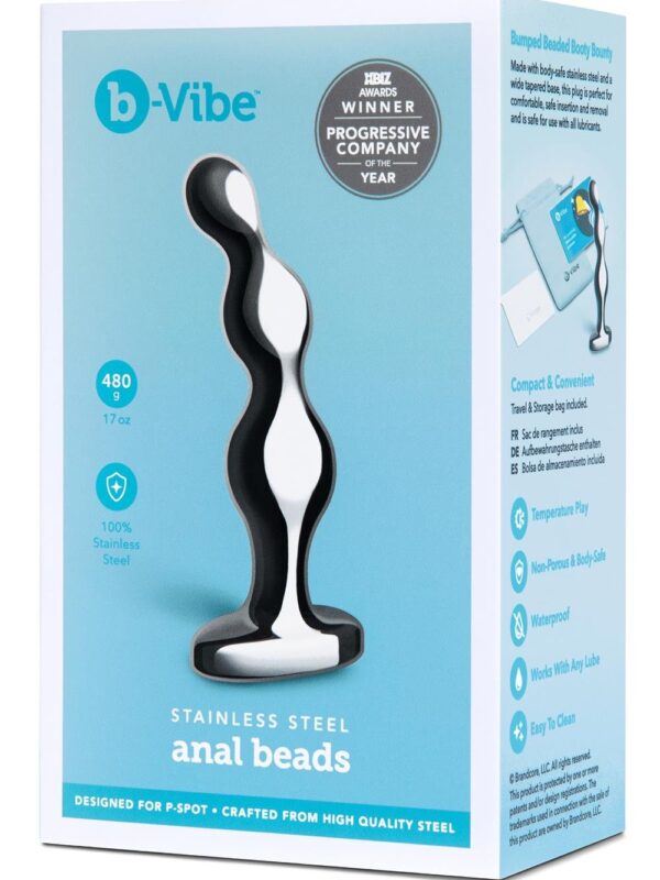 b-Vibe – Stainless Steel Anal Beads anaalhelmed
