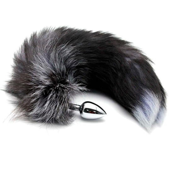 Alive – Black & White Fox Tail anaaltropp