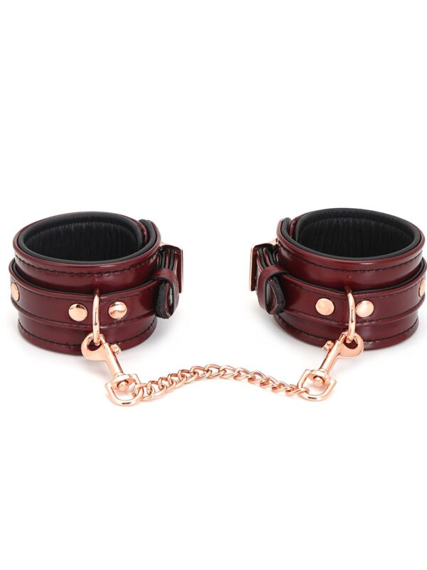 Liebe Seele – Wine Red Ankle Cuffs käerauad