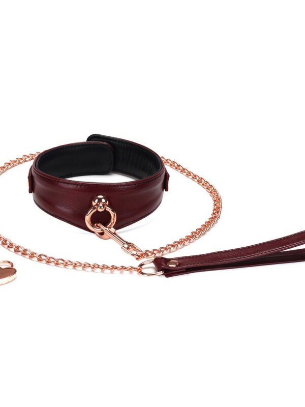Liebe Seele – Wine Red Curved Collar kaelarihm