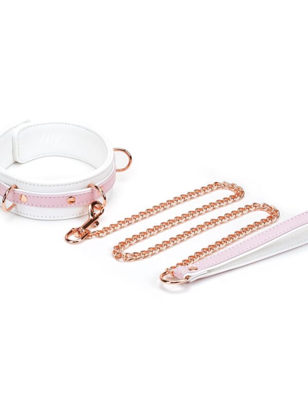 Liebe Seele – White & Pink Fairy Goat Leather Collar kaelarihm