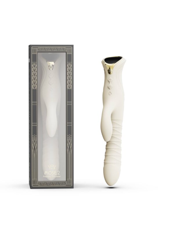 Zalo – Mose 2 Ivory White rabbit-vibraator