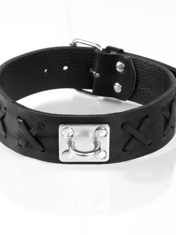 Whips – Primal Bond Laced Collar Black kaelarihm