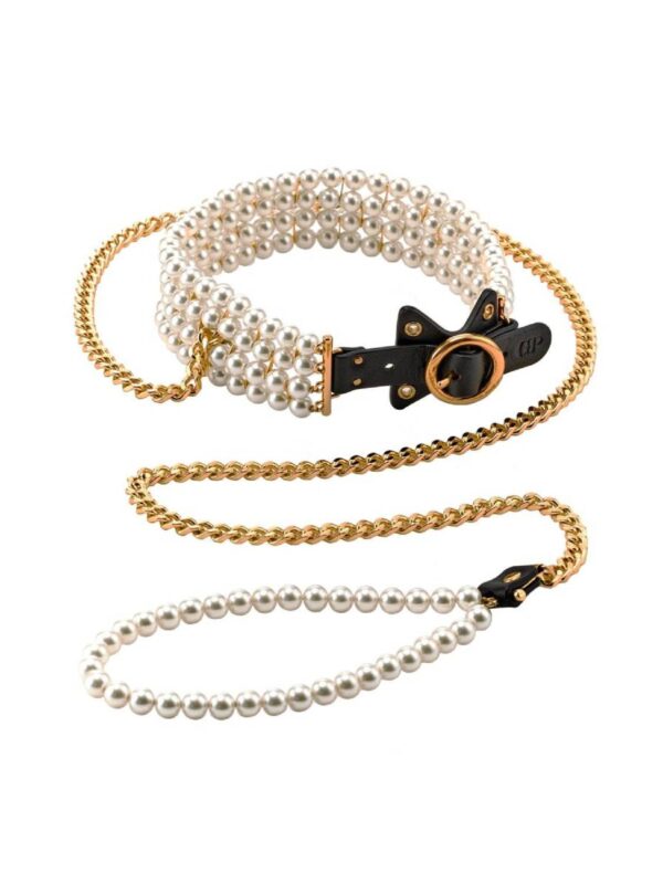 Guilty Pleasure – Luminious Pearl Leash And Collar kaelarihm