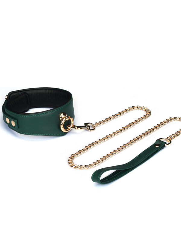 Liebe Seele – Mossy Chic Leather Curved Collar kaelarihm