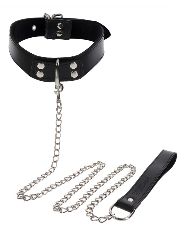 Taboom – Elegant Collar and Chain Leash Black kaelarihm
