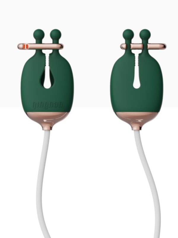 Qingnan – Vibrating Nipple Clamps No.2 Green nibuklambrid