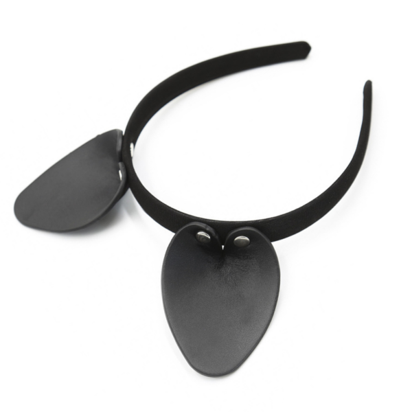 Kinky Diva – Vegan Leather Cat Ears Black/Silver kehakaunistus