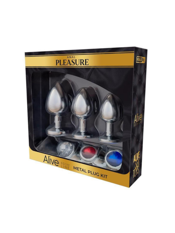 Alive – Anal Pleasure Metal Plug Kit anaaltoodete komplekt